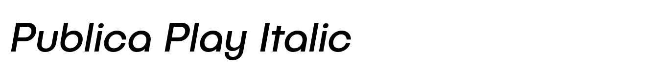 Publica Play Italic